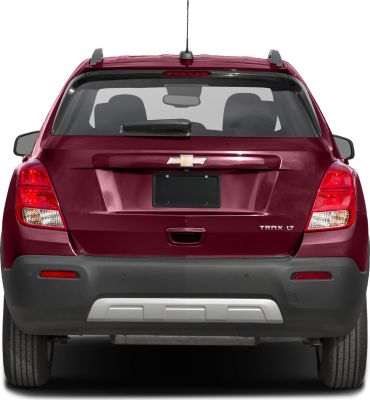 Rear view of compact SUV with distinctive tail lights and rear hatch