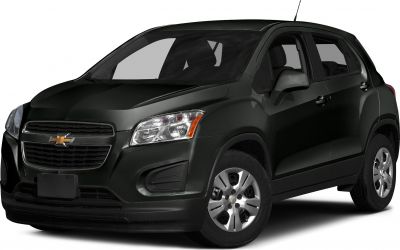 Black compact SUV with front and side view, headlights and grille