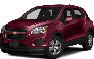 Red compact SUV front and side view with distinct grill and headlights