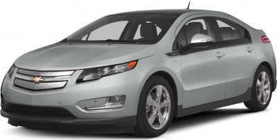 Front and side view of a silver aerodynamic hatchback with hybrid features