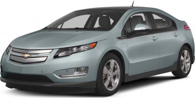 Front and side view of compact electric sedan with aerodynamic design