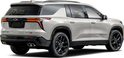 SUV rear and side view with LED taillights and quad exhausts