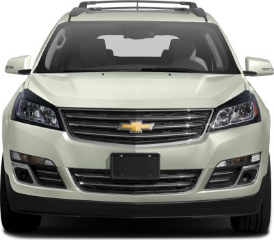 Front view with grille, headlights, and roof rails of an SUV