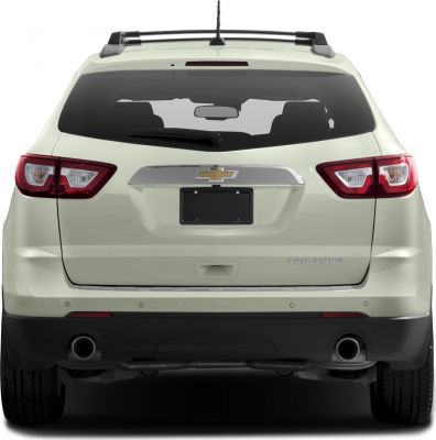 Rear view showing tail lights, rear window, wiper, dual exhausts