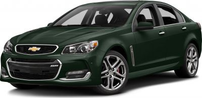 Front and side view of sporty sedan with aggressive grille and alloy wheels