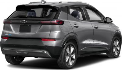 Rear view with sleek tail lights and modern electric SUV design