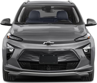 Front view with sleek headlights and wide grille design