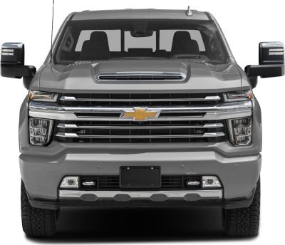 Front view showcasing bold grille and dual headlights