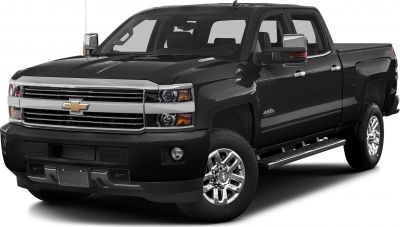 Front and side profile of Silverado 3500 HD with chrome grille and rugged wheels.