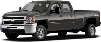 Heavy-duty pickup with extended cab and long cargo bed.