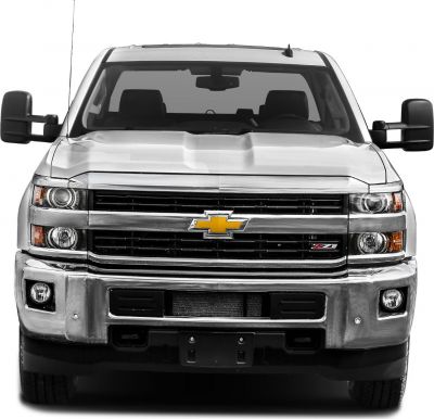 Heavy duty pickup truck front grille, headlights, and bumper