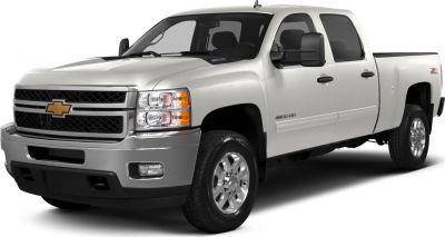 Extended cab long box pickup with chrome grille and rugged front design