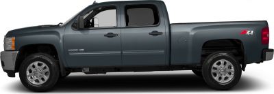 Extended cab pickup truck side profile with standard box and Z71 4x4 badge