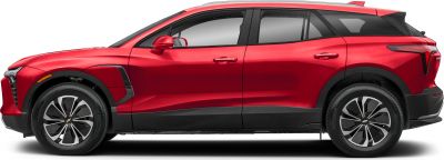 Sleek side profile with distinctive alloy wheels and sporty red paint