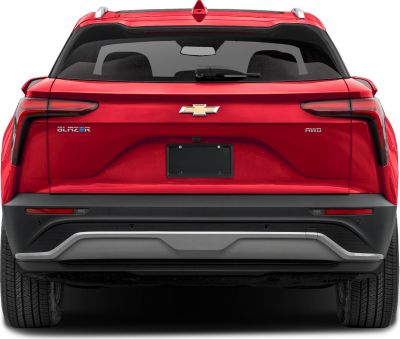 Rear view with LED tail lights, AWD badge, and rear window wiper