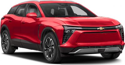 Front view of an electric SUV with LED headlights and aerodynamic body.