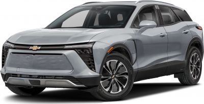 Front-side view of electric SUV with LED headlights and aerodynamic body