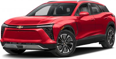 Front view with distinctive LED headlights and aerodynamic design