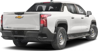 Rear view with rugged tires and distinctive tail lights