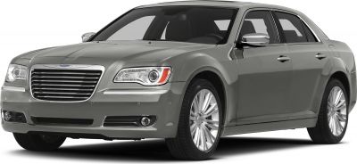 Front and side view of luxury sedan with chrome grille and LED headlights