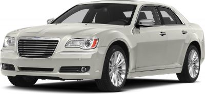 Luxury sedan front grille and headlights with sleek design