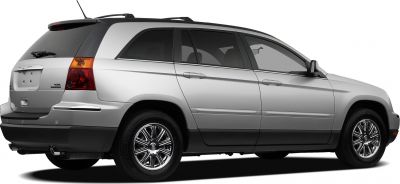Side and rear view with roof rails and tinted windows
