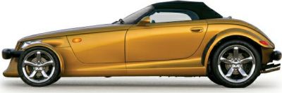 Retro convertible roadster with sleek, rounded body and custom wheels