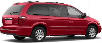 Minivan side profile with sliding doors and roof rails