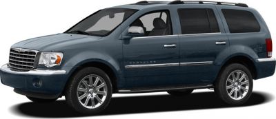 Side profile of a mid-size SUV with chrome accents and roof rails