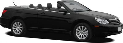 Convertible with open roof and smooth body design
