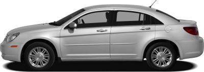 Four-door sedan profile with alloy wheels and classic mid-2000s design