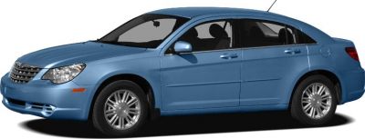 Blue sedan side profile with alloy wheels and sleek body lines