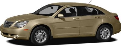 Side profile of mid-size sedan with alloy wheels