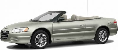 Sleek silver two-door convertible with soft top and chrome wheels