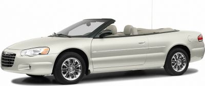 Convertible with open roof and chrome wheels