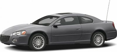 Sleek two-door coupe with alloy wheels and streamlined body design