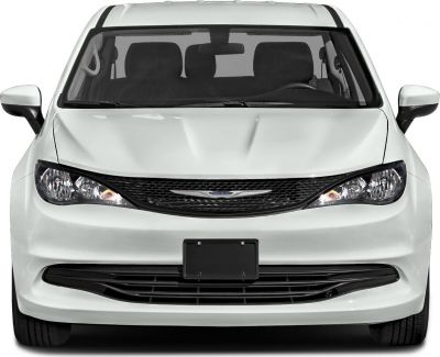 Front view showing sleek grille and modern headlights