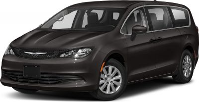 Front grille and side profile of a modern minivan