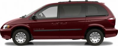Side profile of a minivan with sliding doors and characteristic window layout