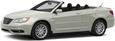 Front side view of a convertible with black interior and silver multi-spoke rims