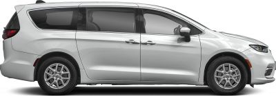 Side profile of minivan with sliding doors and alloy wheels