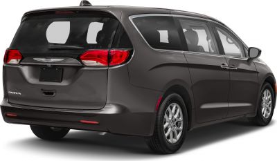 Rear and side view of a minivan with sleek taillights and aerodynamic design