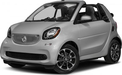 Compact open-top two-seater city car with modern design and alloy wheels