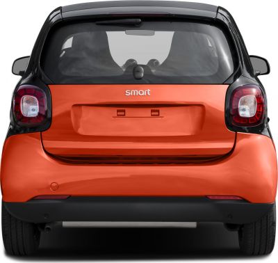 Rear view with two-tone hatch and distinctive taillights