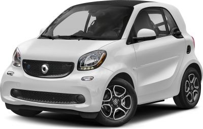 Compact electric vehicle with LED headlights and alloy wheels front-side view