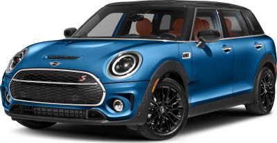 Front side view with black alloy wheels and round headlights