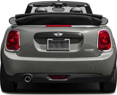 Rear soft top convertible with modern taillights and exhaust