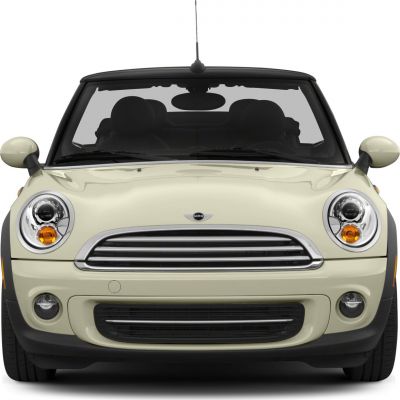 Front view with iconic grille and round headlights