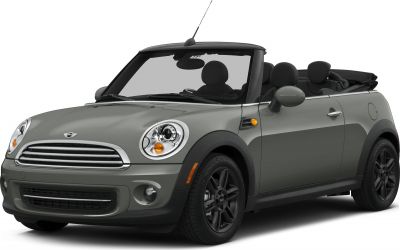 Open-top convertible with distinct round headlights and black rims