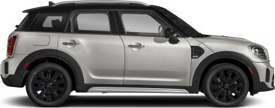 Side profile of a compact SUV with black alloy wheels and contrasting roof
